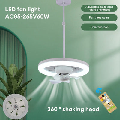 2 in 1 Swivel Fan LED Lamp