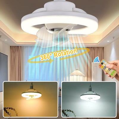 2 in 1 Swivel Fan LED Lamp