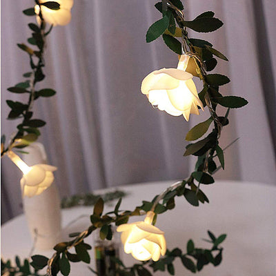 ROSE VINE GARLAND LED STRING LIGHTS