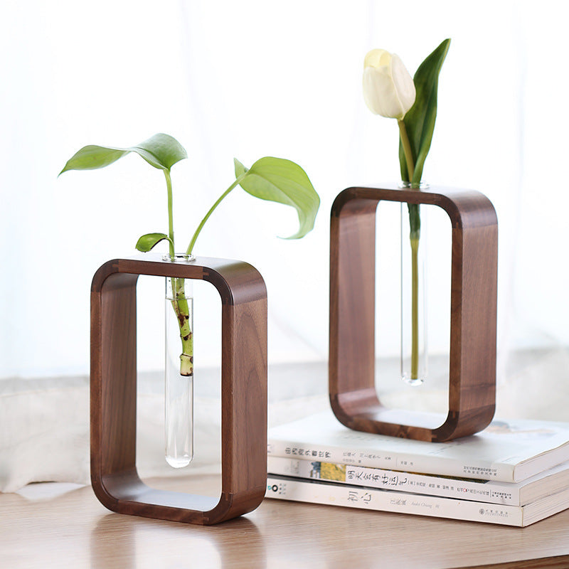 WOOD + GLASS PROPAGATION VASE