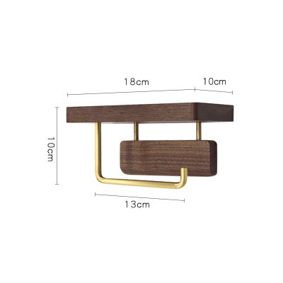 MULTIPURPOSE WOODEN TOILET ROLL HOLDER