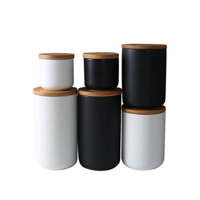 BAMBOO & CERAMIC STORAGE CONTAINERS