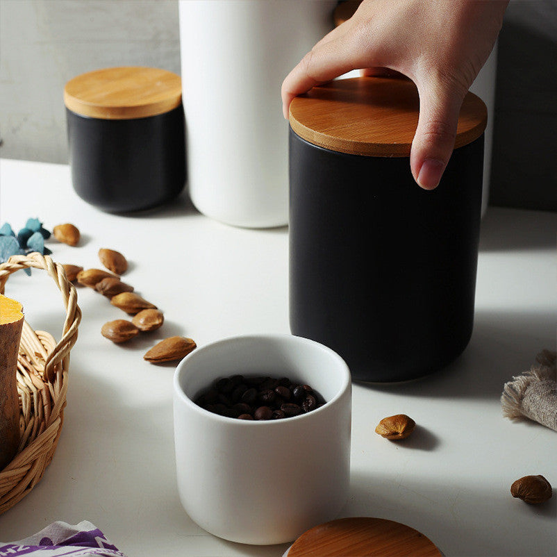 BAMBOO & CERAMIC STORAGE CONTAINERS