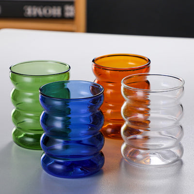 COLORFUL BUBBLE GLASS CUPS