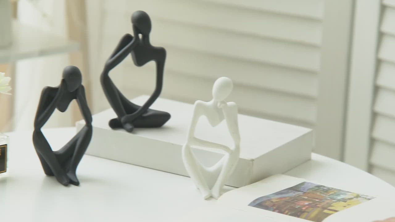 ABSTRACT THINKER FIGURINE SCULPURE