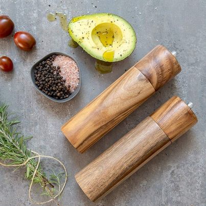 ACACIA WOOD SALT & PEPPER GRINDERS