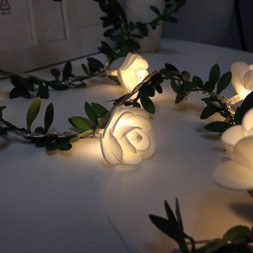 ROSE VINE GARLAND LED STRING LIGHTS