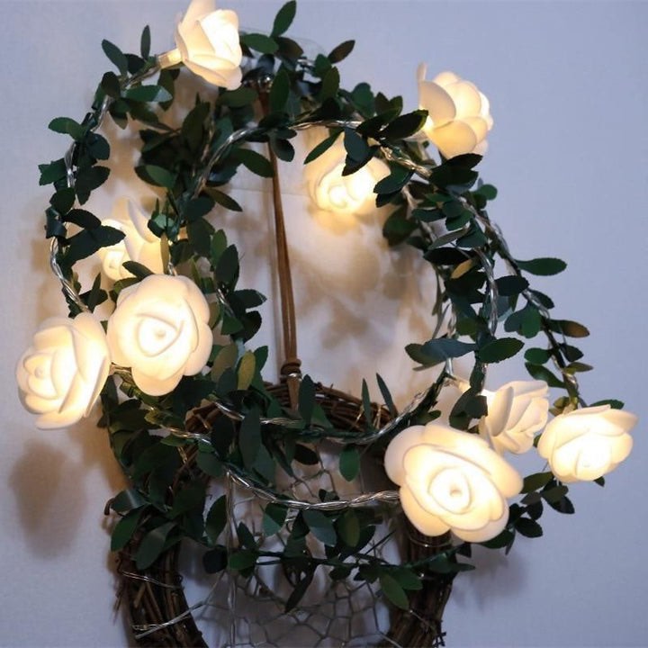 ROSE VINE GARLAND LED STRING LIGHTS