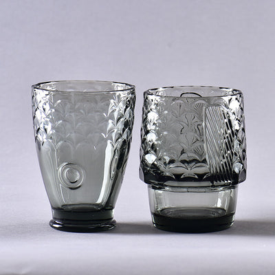 COLORED KOI FISH-SHAPED GLASS CUP SET