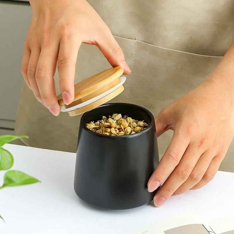 BAMBOO & CERAMIC STORAGE CONTAINERS