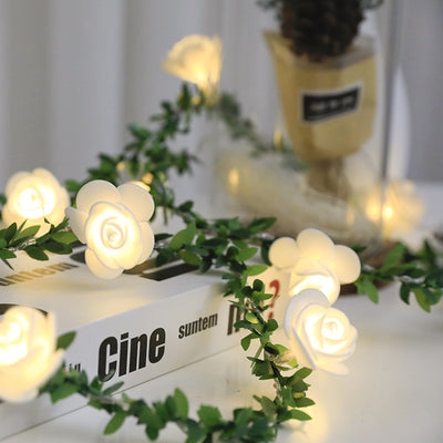 ROSE VINE GARLAND LED STRING LIGHTS