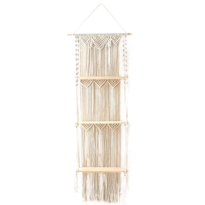 3-TIERS MACRAME HANGING SHELVES