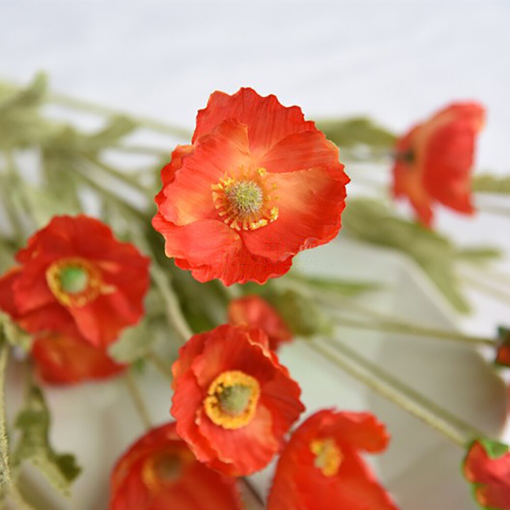 FAUX POPPY FLOWERS