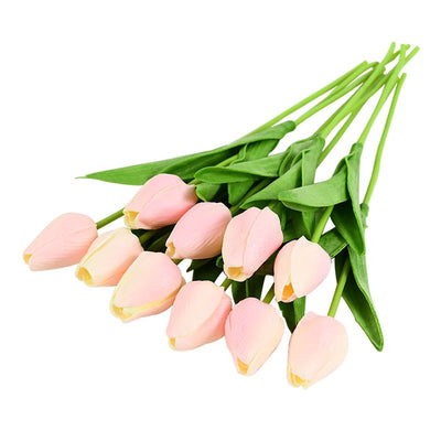 10-PIECE FAUX TULIPS ARTIFICIAL FLOWERS