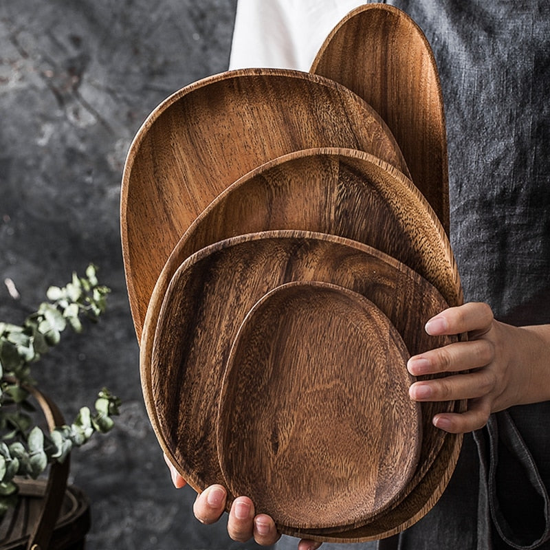 ACACIA ROUNDED SERVING TRAYS