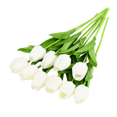 10-PIECE FAUX TULIPS ARTIFICIAL FLOWERS