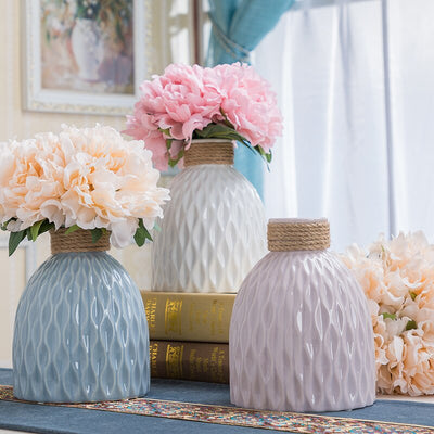 TEXTURED CERAMIC VASE