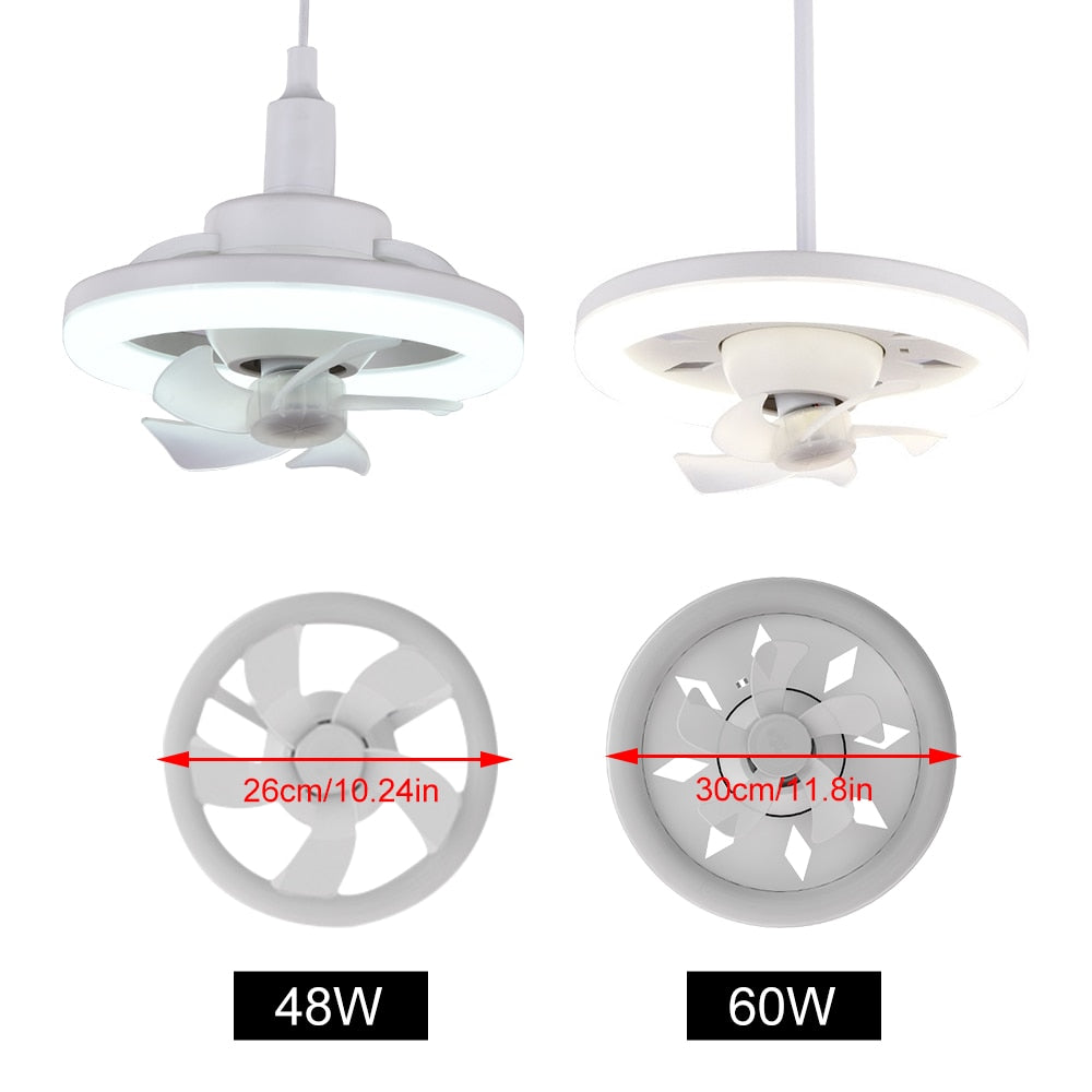 2 in 1 Swivel Fan LED Lamp