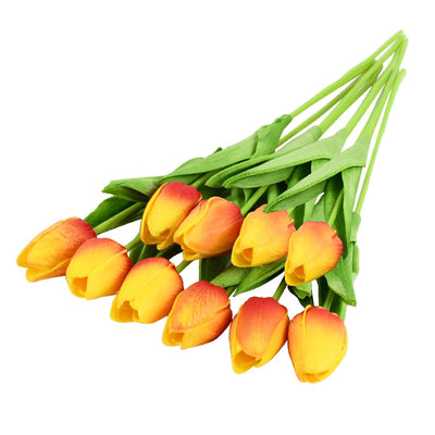 10-PIECE FAUX TULIPS ARTIFICIAL FLOWERS