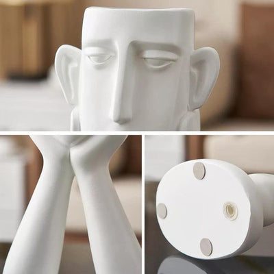 EMOTIONAL FACES PLANTER SCULPTURE TRIO