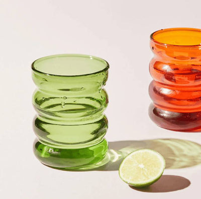 COLORFUL BUBBLE GLASS CUPS