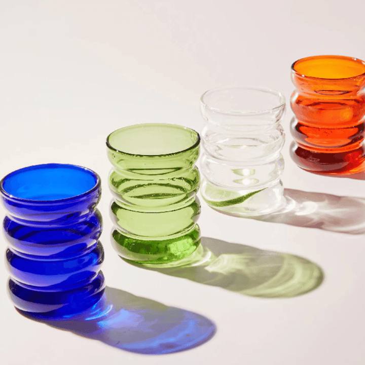 COLORFUL BUBBLE GLASS CUPS