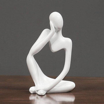 ABSTRACT THINKER FIGURINE SCULPURE