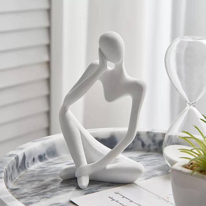 ABSTRACT THINKER FIGURINE SCULPURE