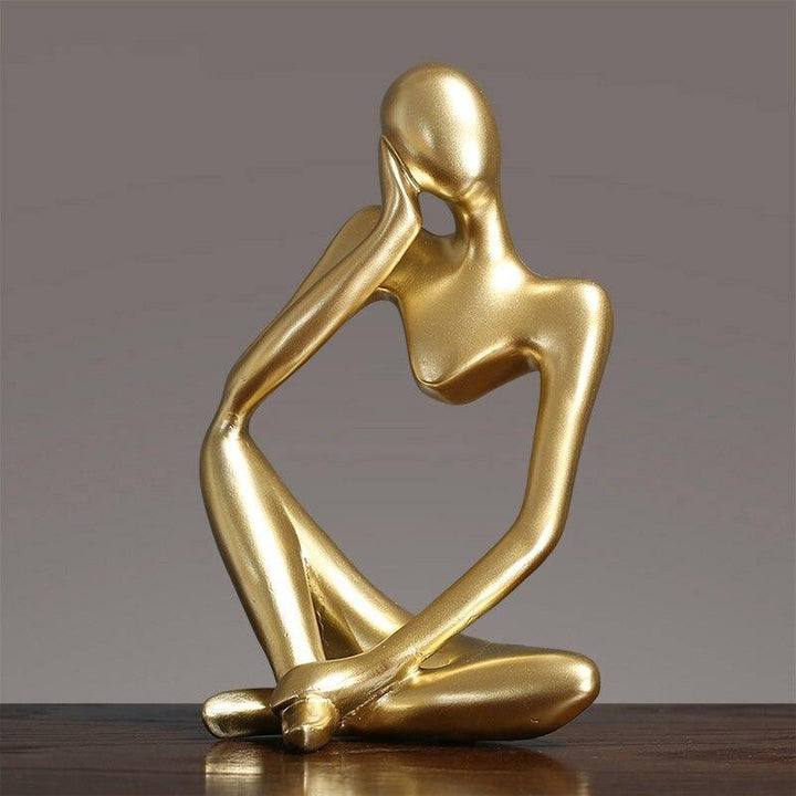 ABSTRACT THINKER FIGURINE SCULPURE