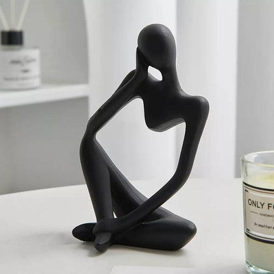 ABSTRACT THINKER FIGURINE SCULPURE