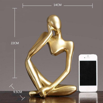 ABSTRACT THINKER FIGURINE SCULPURE