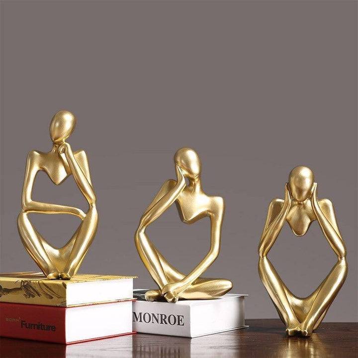 ABSTRACT THINKER FIGURINE SCULPURE