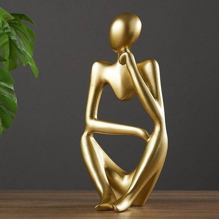 ABSTRACT THINKER FIGURINE SCULPURE