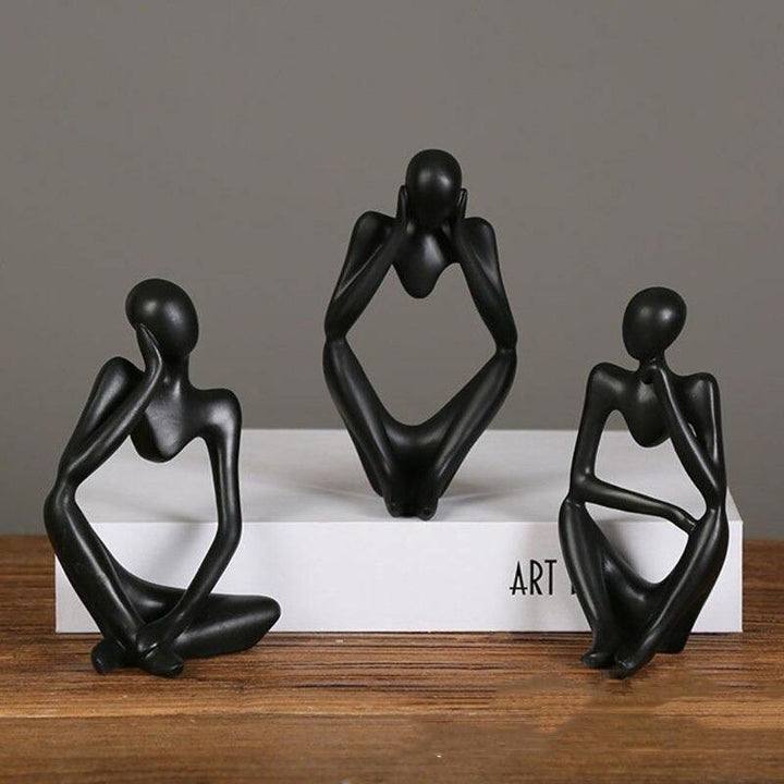 ABSTRACT THINKER FIGURINE SCULPURE