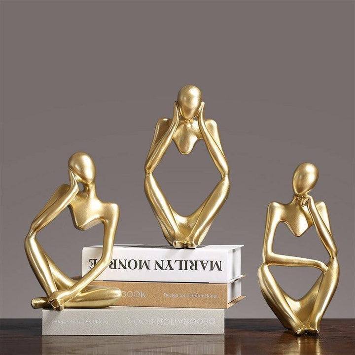 ABSTRACT THINKER FIGURINE SCULPURE