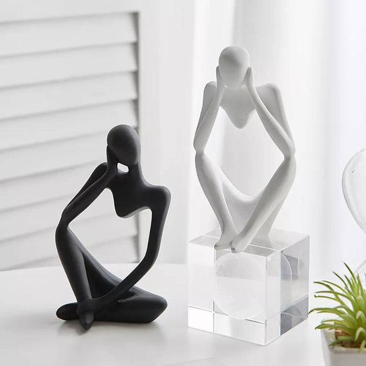 ABSTRACT THINKER FIGURINE SCULPURE