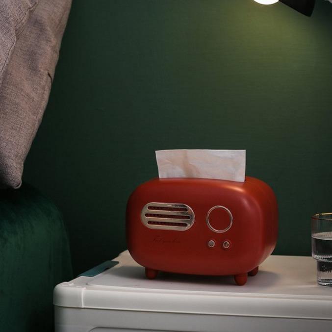 VINTAGE RADIO TISSUE BOX COVER