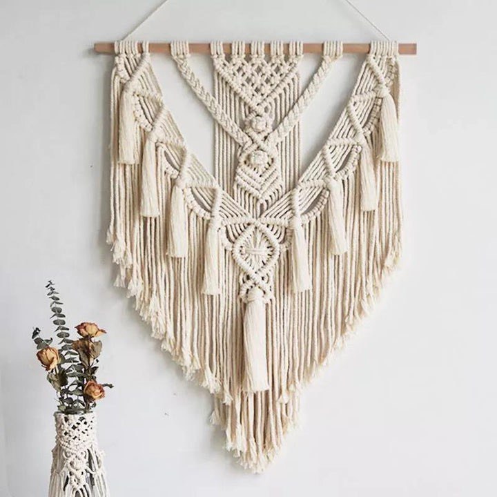 HAND-WOVEN BOHO MACRAME WALL-HANGING TAPESTRY