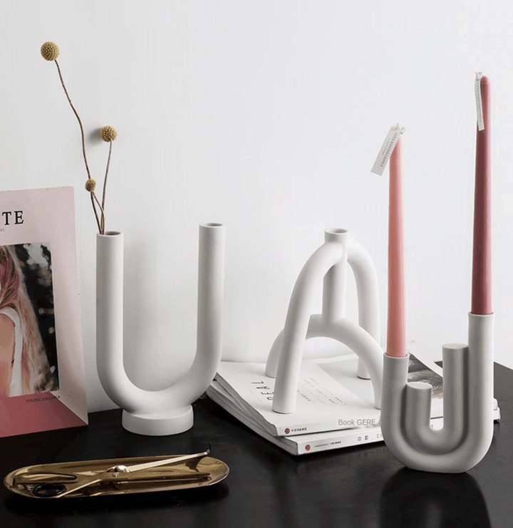 SCANDI CURVES TAPER CANDLE HOLDERS