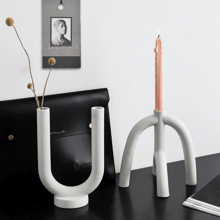 SCANDI CURVES TAPER CANDLE HOLDERS