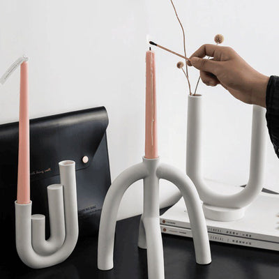 SCANDI CURVES TAPER CANDLE HOLDERS