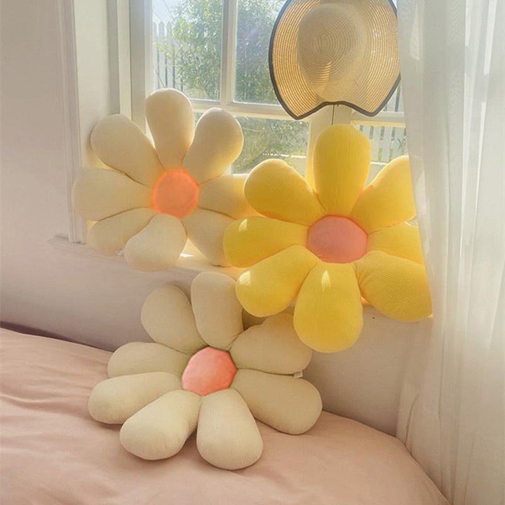 FLOWER SHAPED CUSHION THROW PILLOW