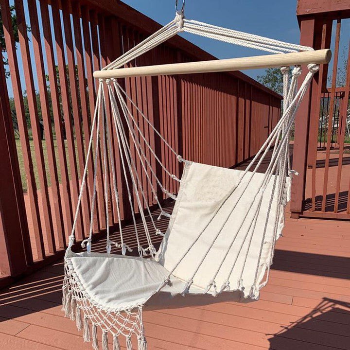 HANDMADE MACRAME HANGING HAMMOCK SWING CHAIR