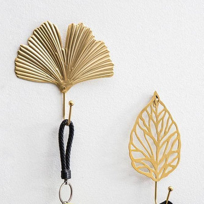 NATURE'S LEAVES METAL WALL HOOKS