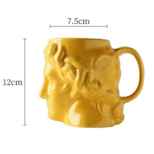 DAVID'S HEAD CERAMIC PORCELAIN MUG