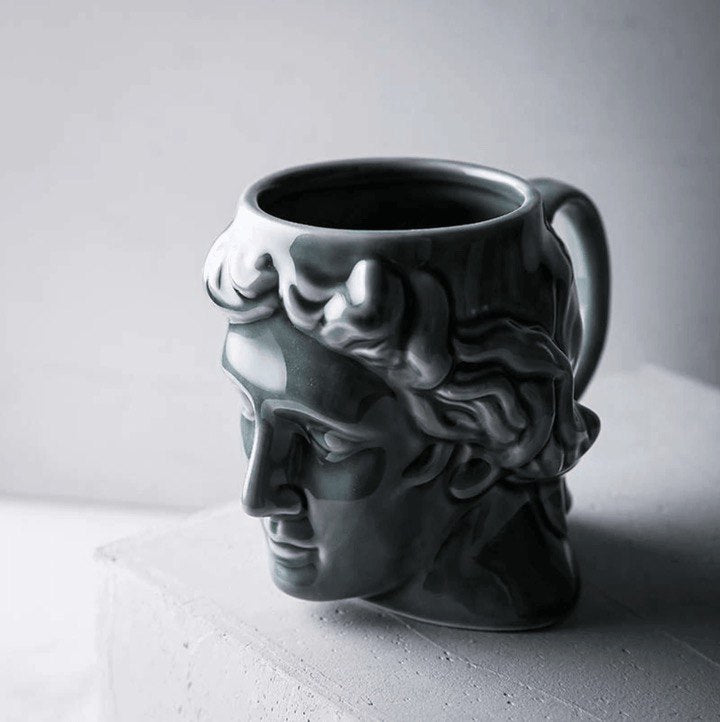 DAVID'S HEAD CERAMIC PORCELAIN MUG