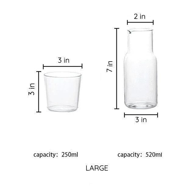 GLASS CARAFE & TUMBLER SET