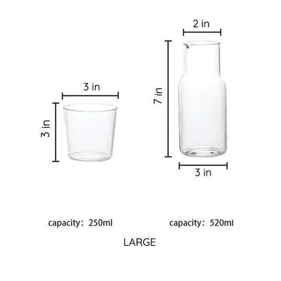 GLASS CARAFE & TUMBLER SET