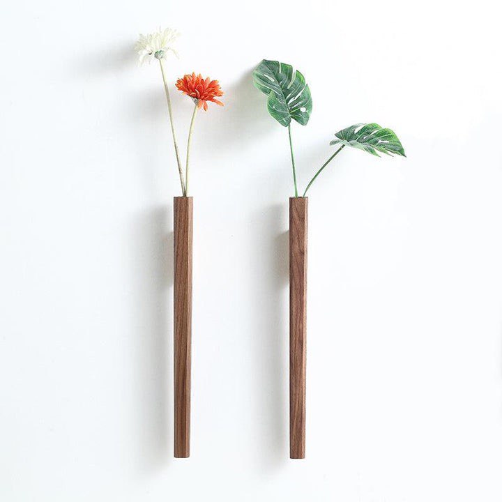 WOODEN WALL SPEAR VASE