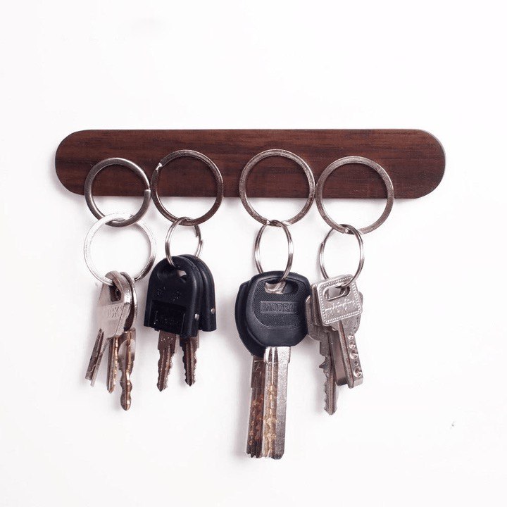 MAGNETIC WOODEN WALL KEY HOLDER